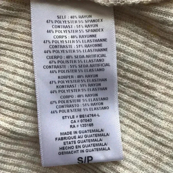 Eri + Ali Thermal Knit Peplum Tunic Sz S—C1 - Picture 6 of 7